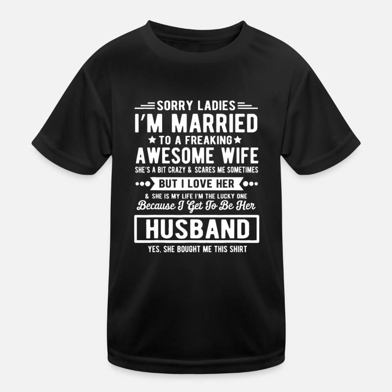 Désolé mesdames im marié citation drôle à un flippant T-shirt sport Enfant