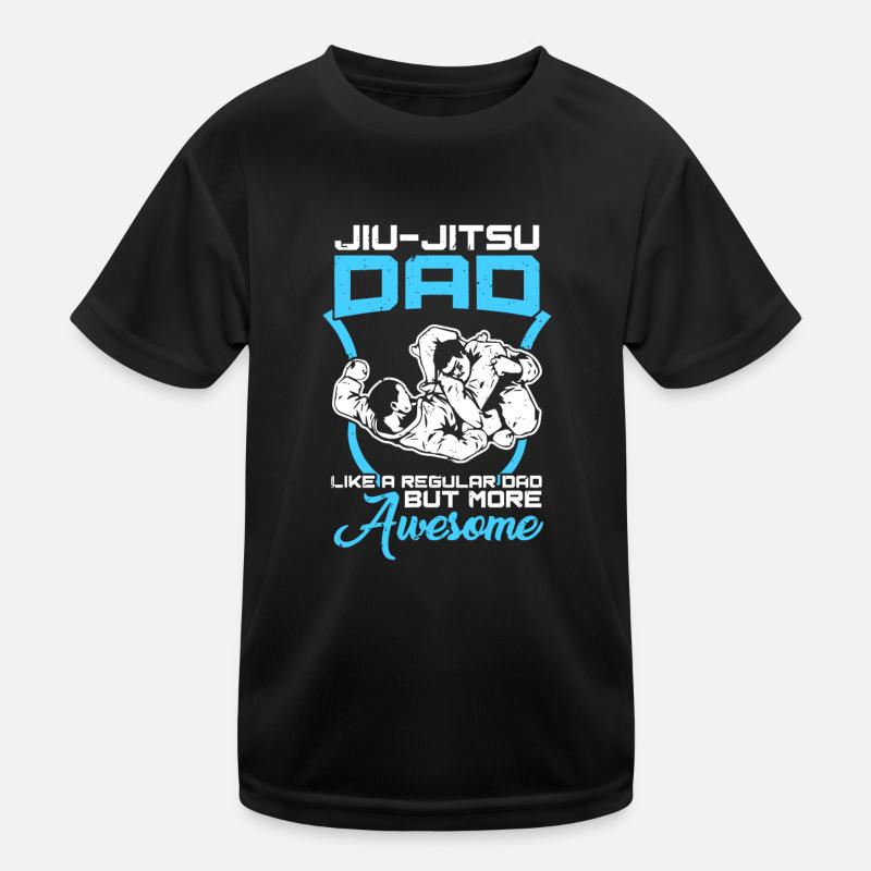 Jiu-Jitsu Dad Athletic Rolling - Kids Functional T-Shirt - black