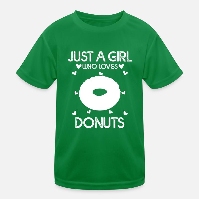 Nur ein Mädchen, das Donuts liebt für Frauen Mädchen Kinder Kinder Funktions-T-Shirt