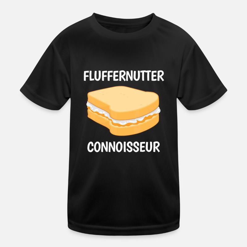 Peanut Butter Sandwich Fluffernutter Connoisseur Kids Functional T-Shirt
