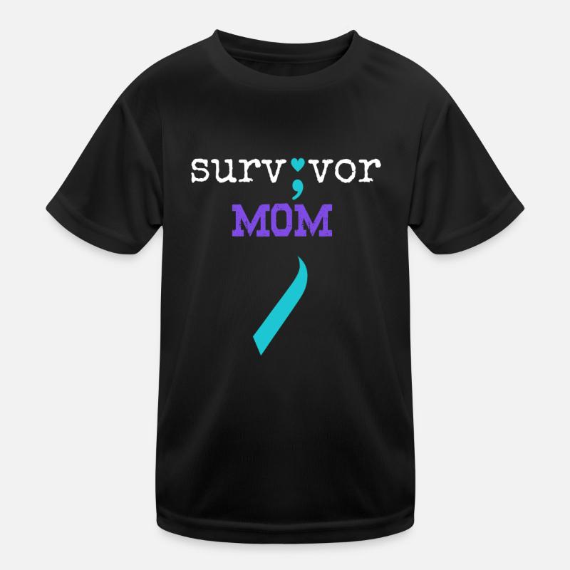Survivor Mom - Semikolon-Geschenk Suizidprävention Kinder Funktions-T-Shirt