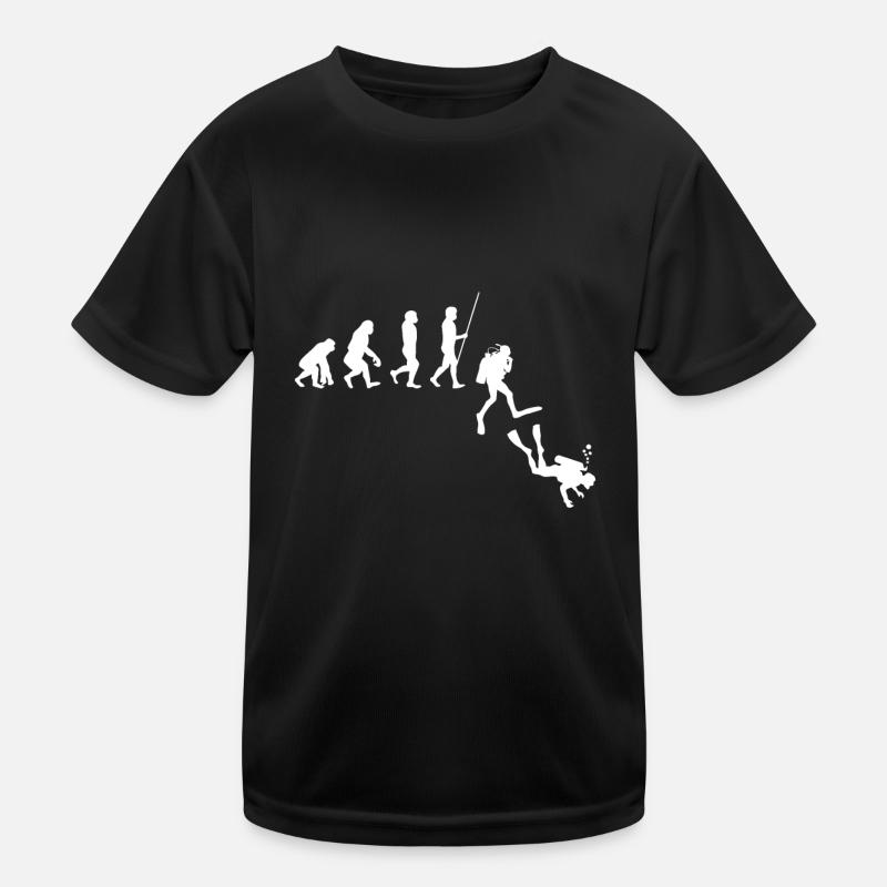 Tauchen Evolution | Evolution Kinder Funktions-T-Shirt