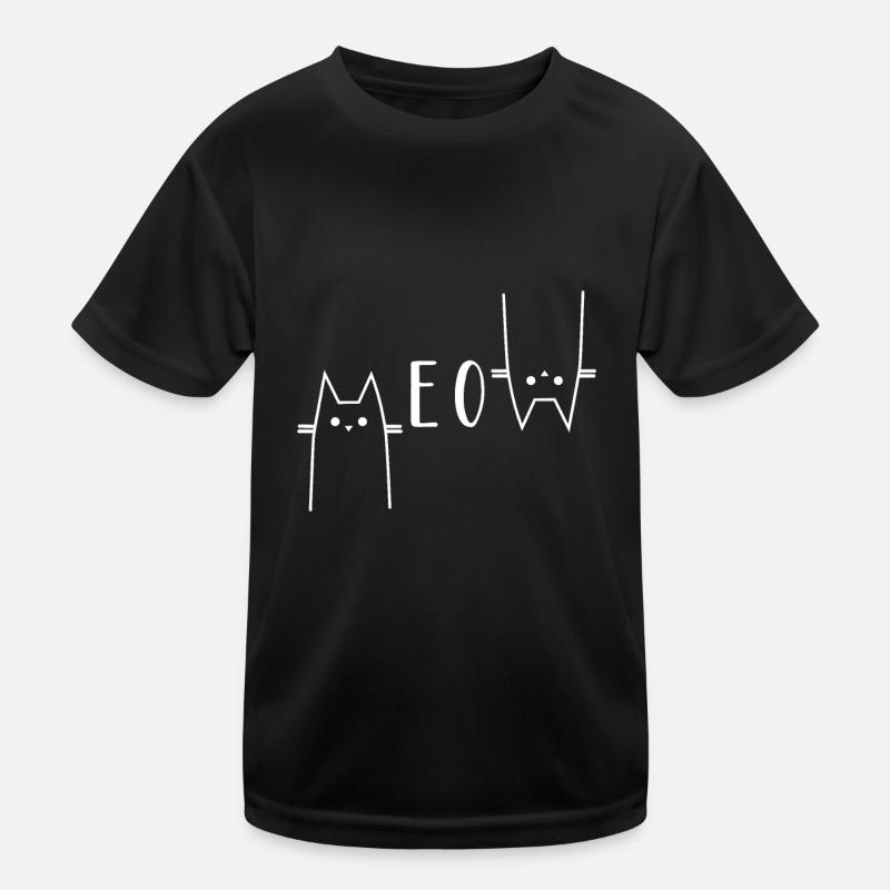 Meow Cat Hilarious Cats Graphic Kitten Kids Functional T-Shirt