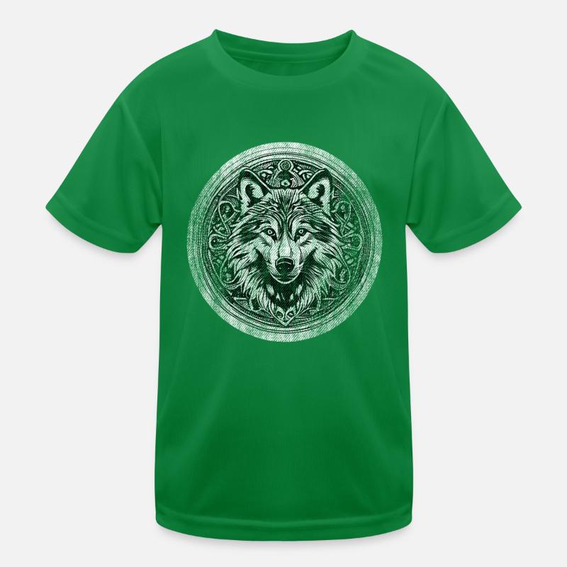 Wolf Wikinger Wild Kinder Funktions-T-Shirt