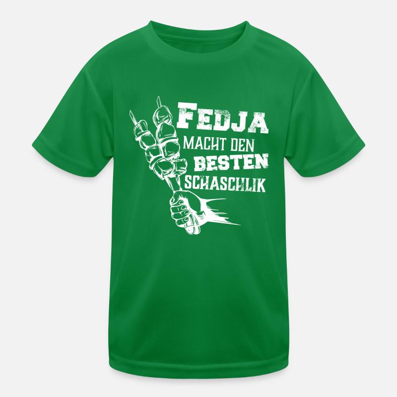 Fedja Schaschlik Mangal Geschenk Geschenkidee Russ Kinder Funktions-T-Shirt