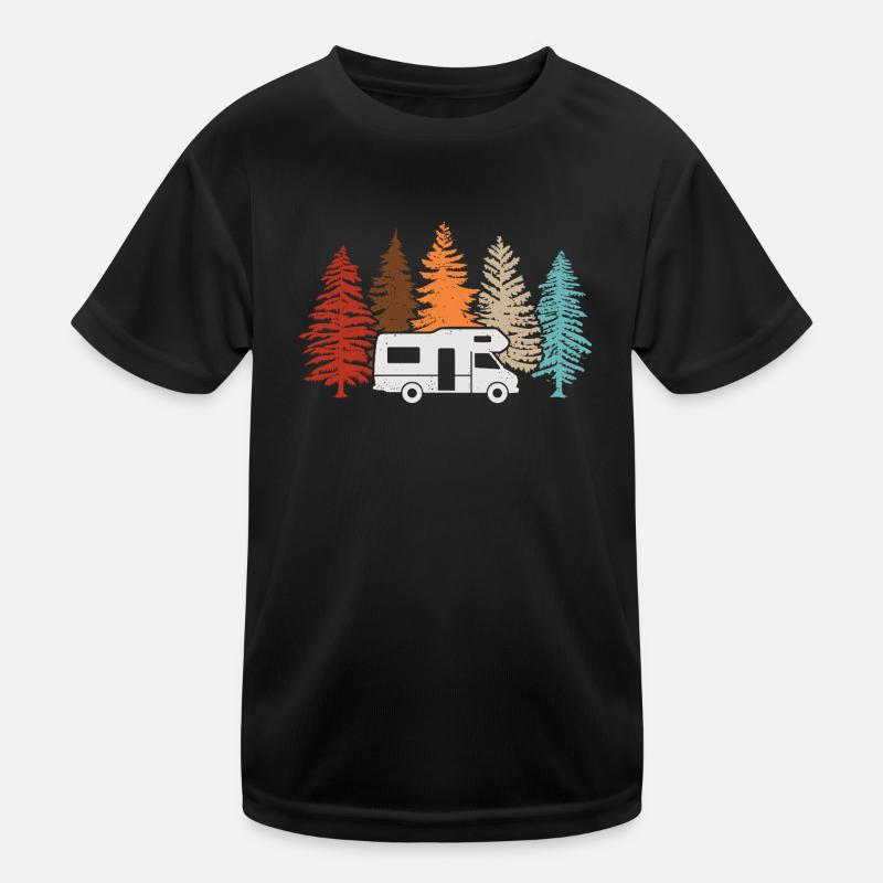 VR Camping Forêt Nature Camper Arbres T-shirt sport Enfant