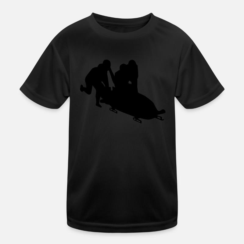 Women's Bobsleigh Track Men's Two-Man Bobsleigh Ride Kids Functional T-Shirt