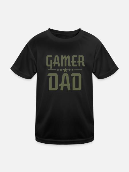 Gamer Papa Drôle - T-shirt sport Enfant - noir - Devant