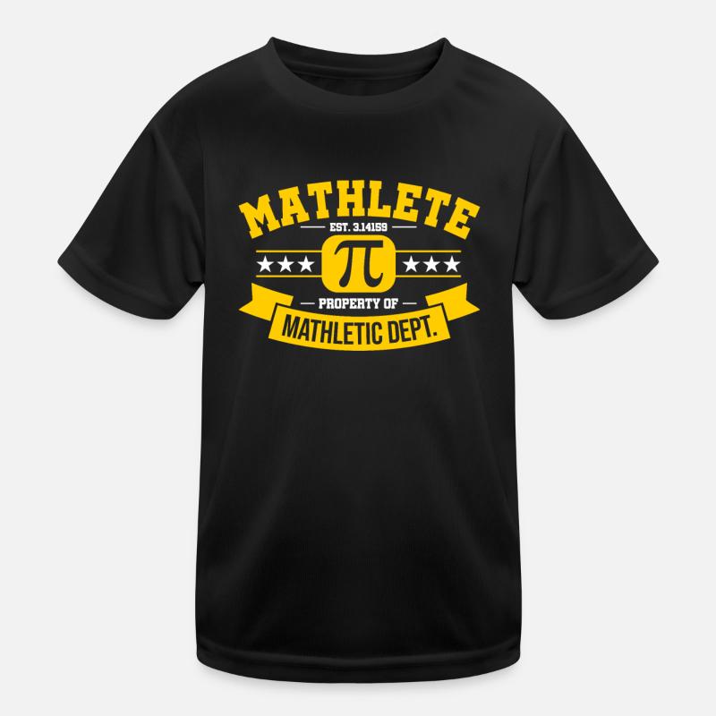 Mathlete Mathletic Dipartimento Mathletics Nerd Geek - Maglietta sportiva per bambini - nero