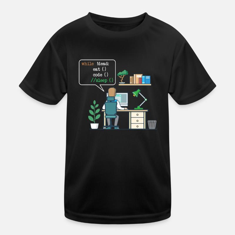 Eat Code Sleep | Funny Coder Programmer Kids Functional T-Shirt