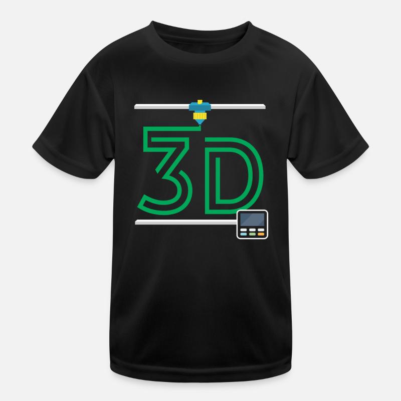 Design d’imprimante 3D | Impression 3D Amour impression 3D T-shirt sport Enfant