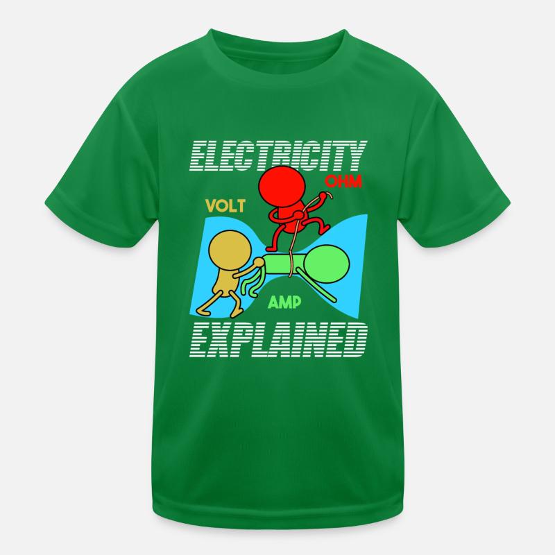 L’électricité explique | Volt Ohm Ampère Physicien T-shirt sport Enfant