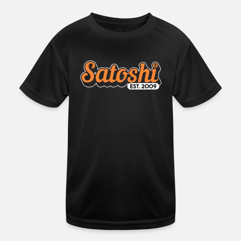 Satoshi est. 2009 | Bitcoin zum Mond Krypto Kinder Funktions-T-Shirt