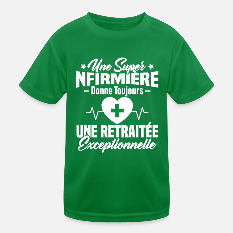 Retraite infirmière, Cadeau future retraitée T-shirt sport Enfant