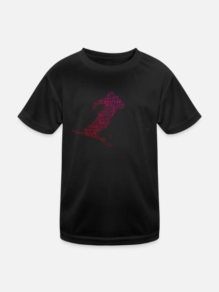 Ski acrobatique femmes Saut à ski hommes Freesty - T-shirt sport Enfant - noir - Devant