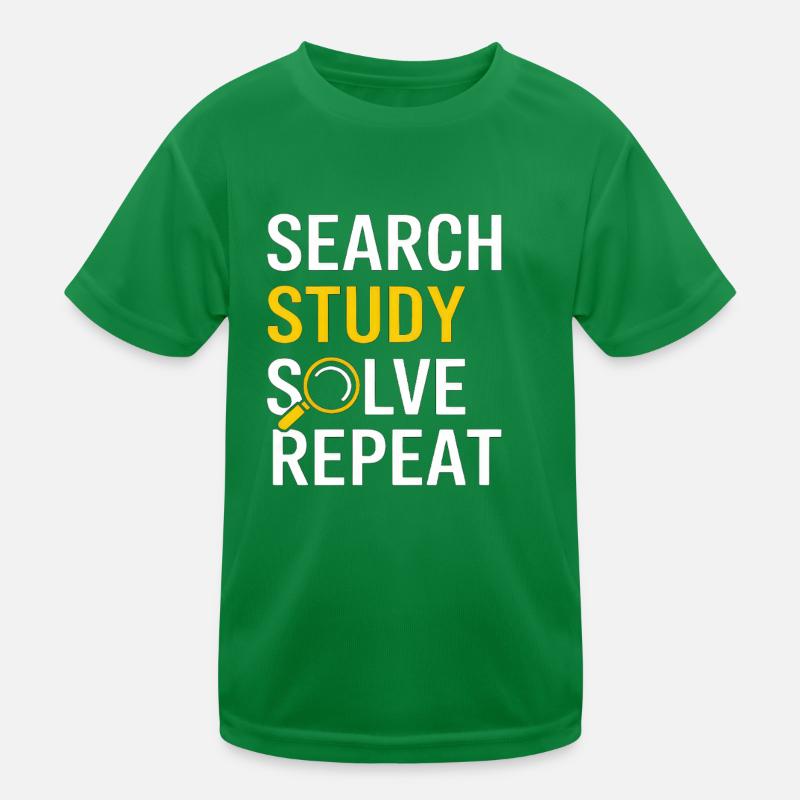 Search Study Solve Repeat Kids Functional T-Shirt