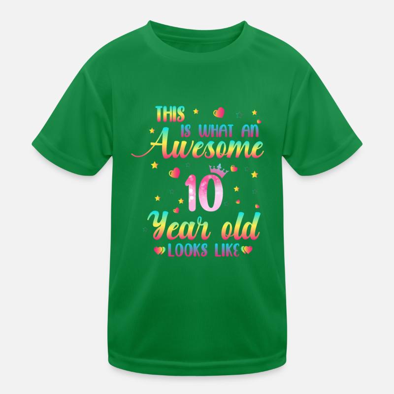 10. Geburtstag Mädchen Geschenke, 10 Jahre altes Mädchen Geschenke Kinder Funktions-T-Shirt