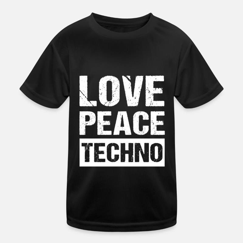 Amour Paix Techno T-shirt sport Enfant