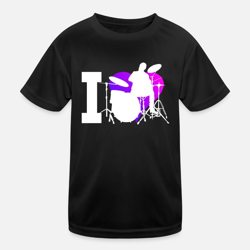 Femmes Batteur Batterie Batterie Percussions T-shirt sport Enfant