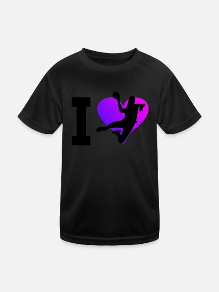 Handball Féminin Handball Hommes Handball - T-shirt sport Enfant - noir - Devant