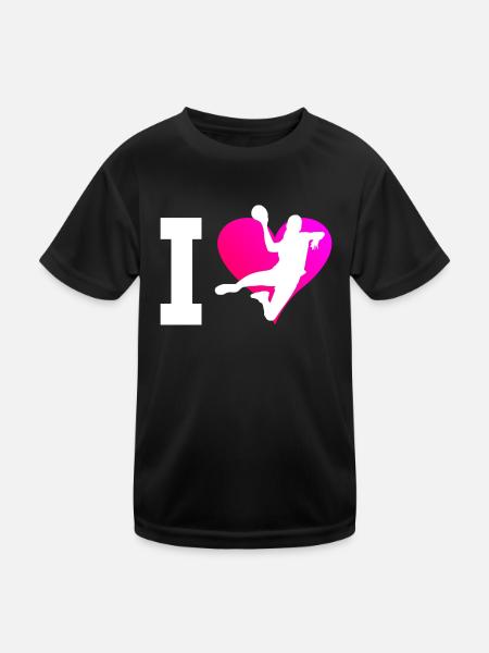 Handball Handball Handball Men Handball - Kids Functional T-Shirt - black - Front