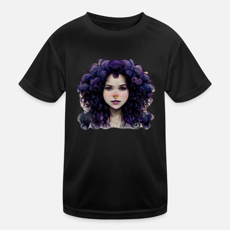 Violett Kinder Funktions-T-Shirt