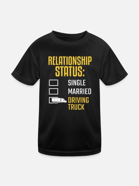 Statut de la relation chauffeur de camion Conduire un camion - T-shirt sport Enfant - noir - Devant