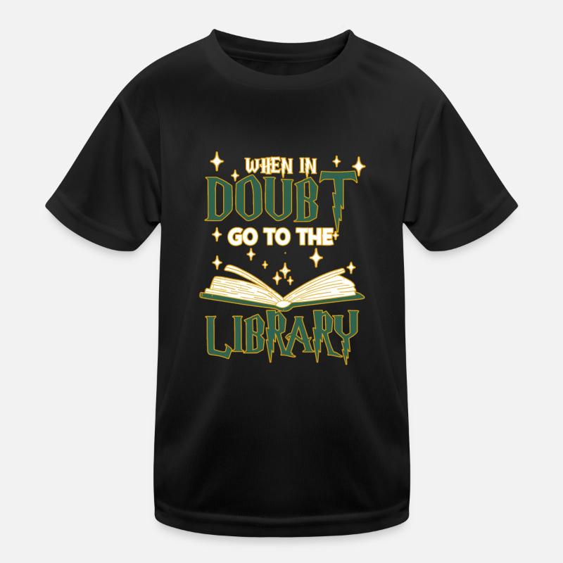 When In Doubt Go To The Library Book Reading T-shirt sport Enfant