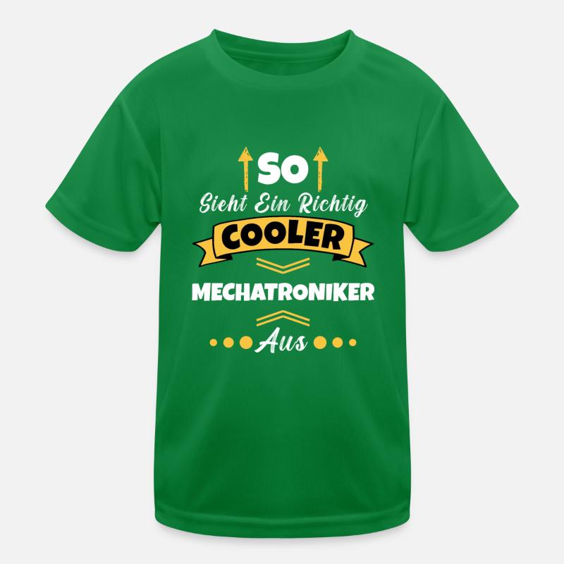 So Sieht Ein Richtig Cooler Heizungsbauer aus Kinder Funktions-T-Shirt
