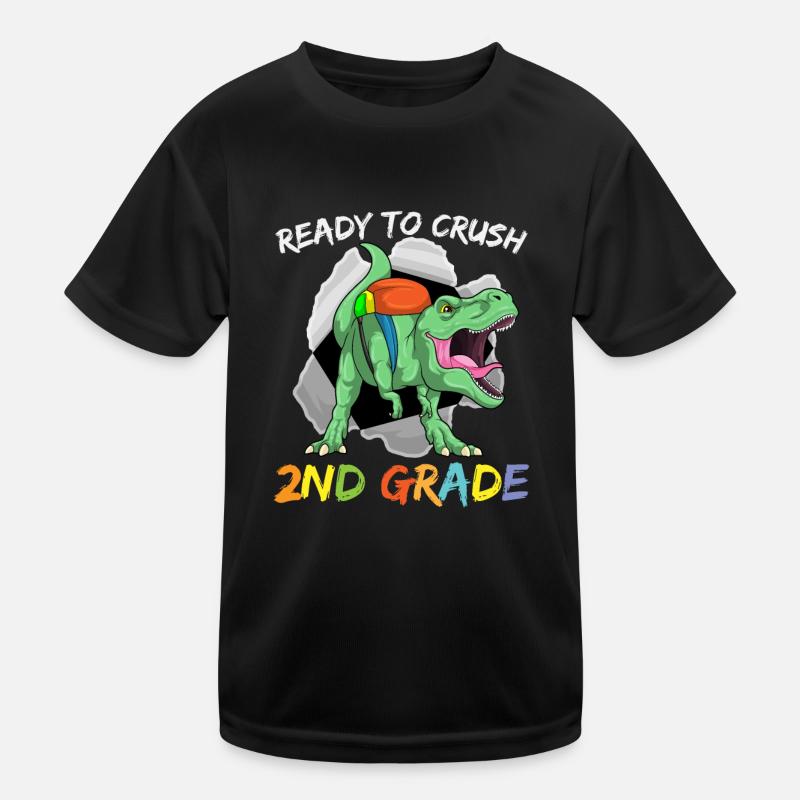 Ready To Crush 2nd Grade Elementary School - Kids Functional T-Shirt - black