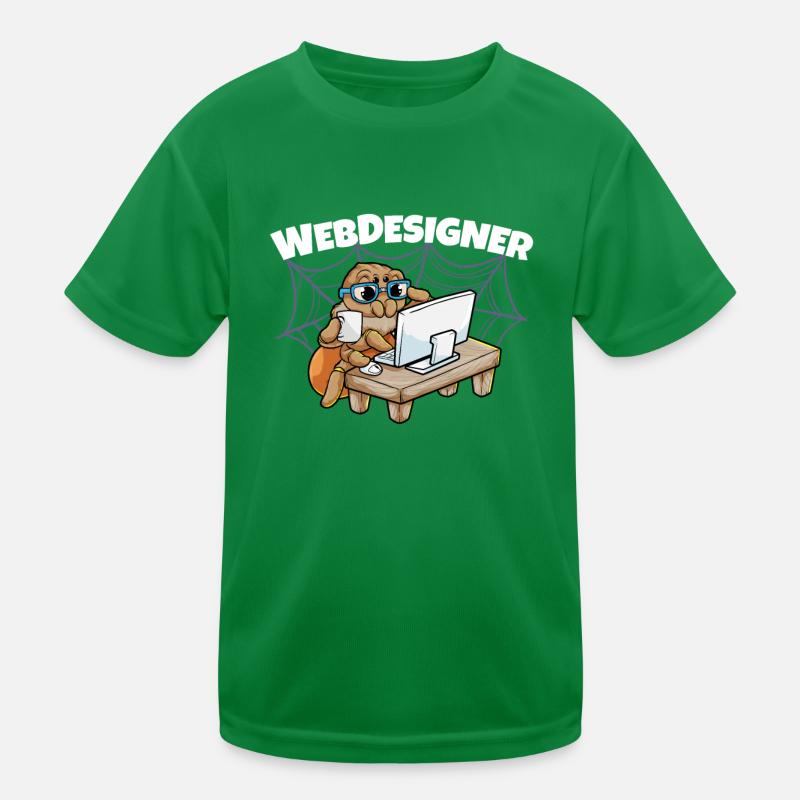Webdesign Spider Programming Programmer IT Kids Functional T-Shirt