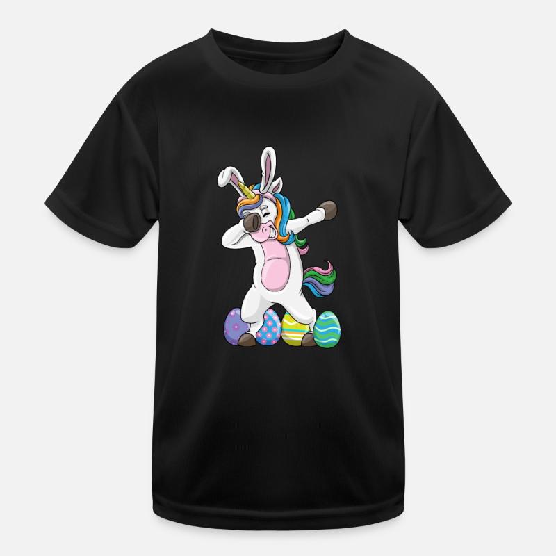 Dabbing Licorne Lapin de Pâques Dab Dance Easter Egg T-shirt sport Enfant