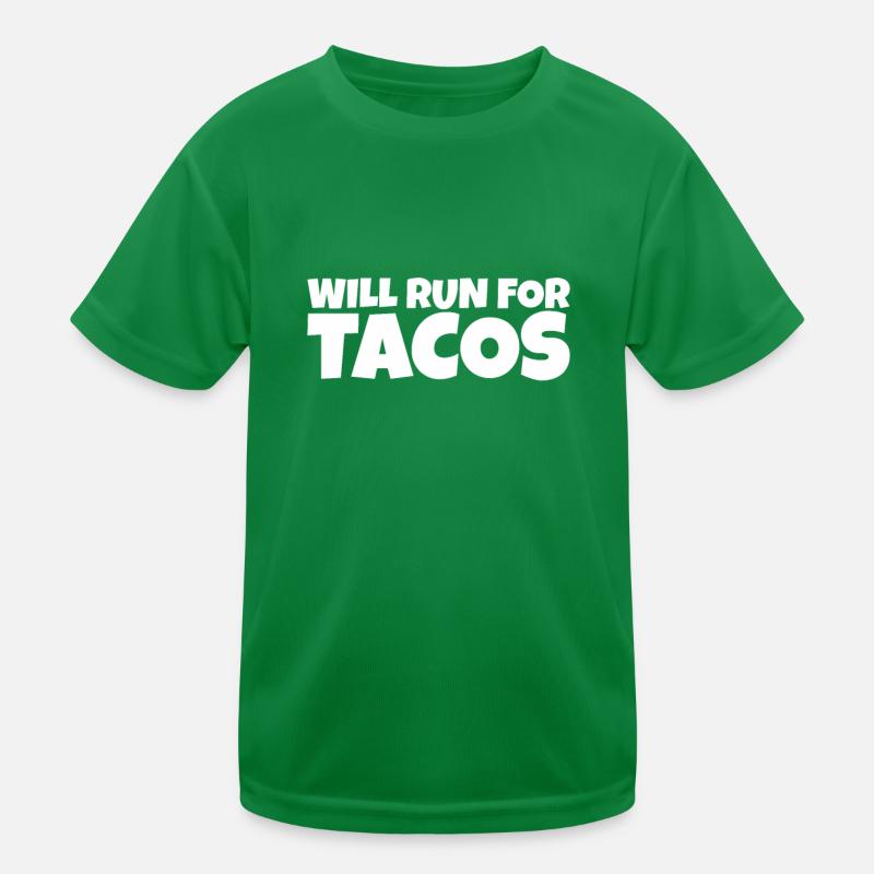 Runner Running Athlete Taco Lover Gift Kinder Funktions-T-Shirt