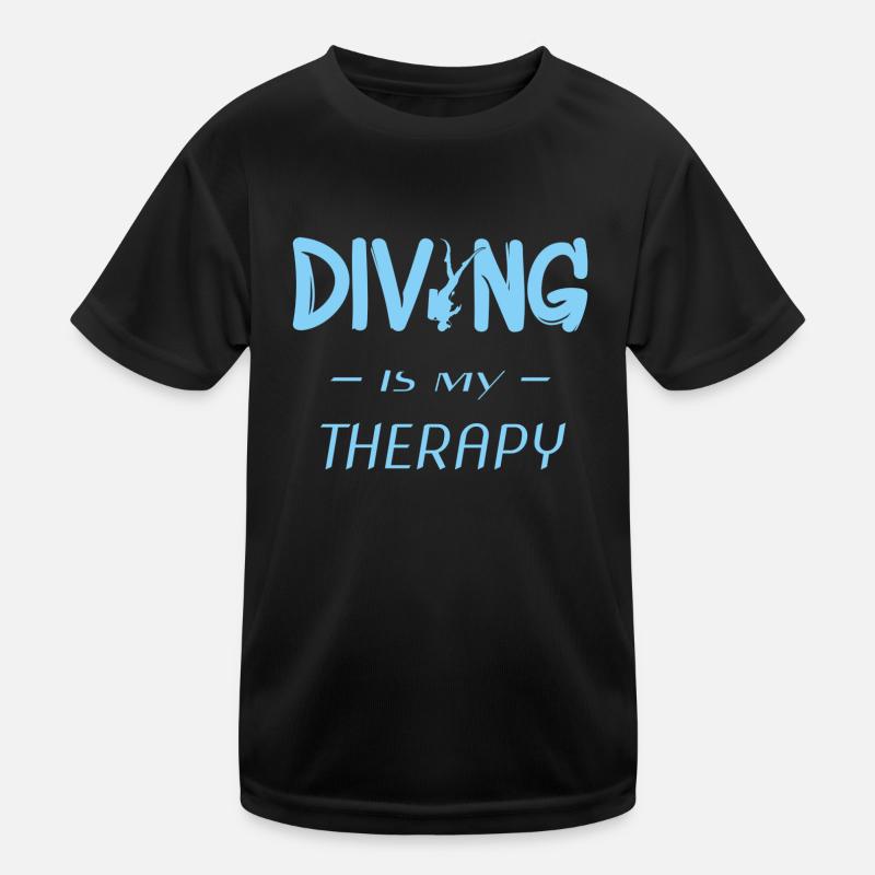 diving is my therapy Kinder Funktions-T-Shirt