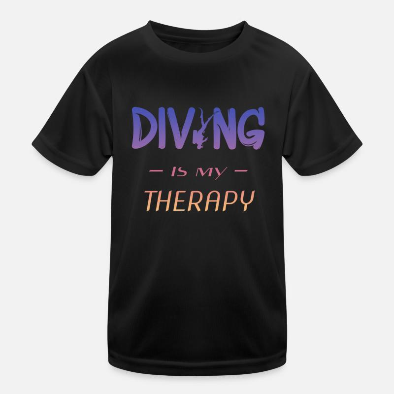 diving is my therapy Kinder Funktions-T-Shirt