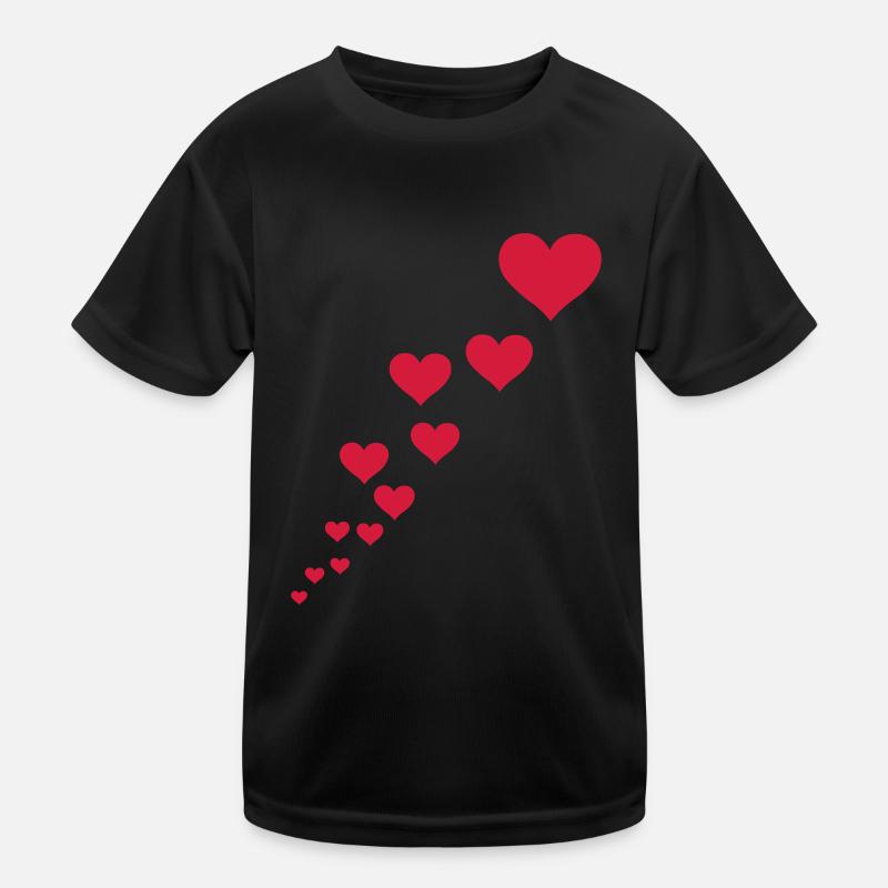 Valentin Herz Liebe Kinder Funktions-T-Shirt