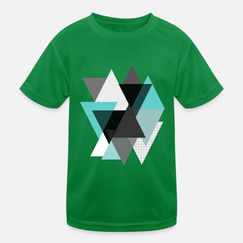 Triangles turquoise Kids Functional T-Shirt