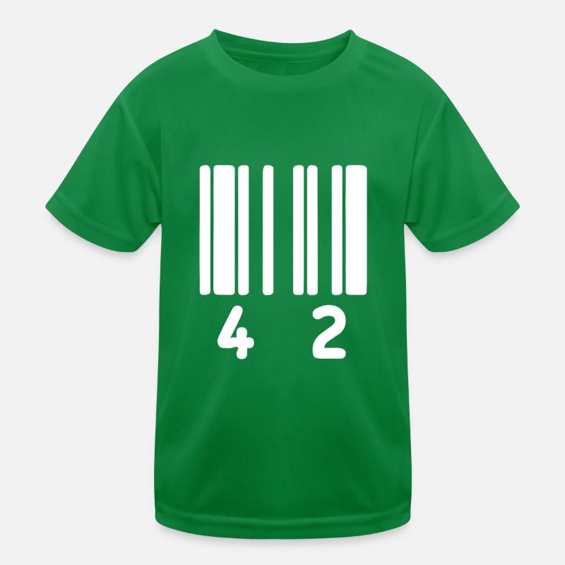 codebar 42, barcode, the answer to all questions Kids Functional T-Shirt