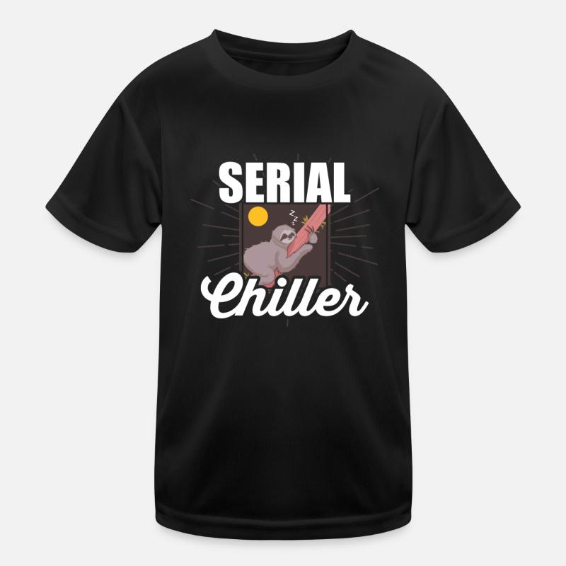 Serial Chiller - With a sleeping sloth Kids Functional T-Shirt