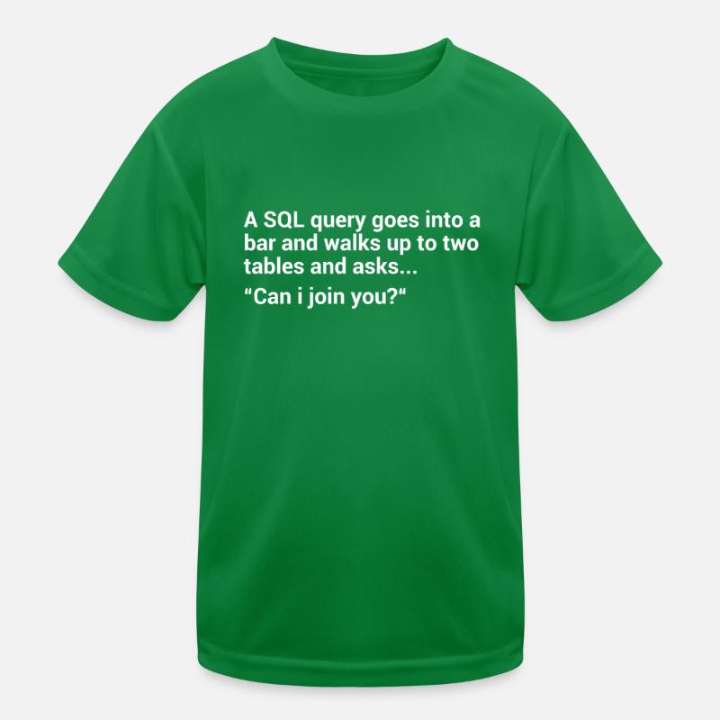 Blague de base de données SQL T-shirt sport Enfant