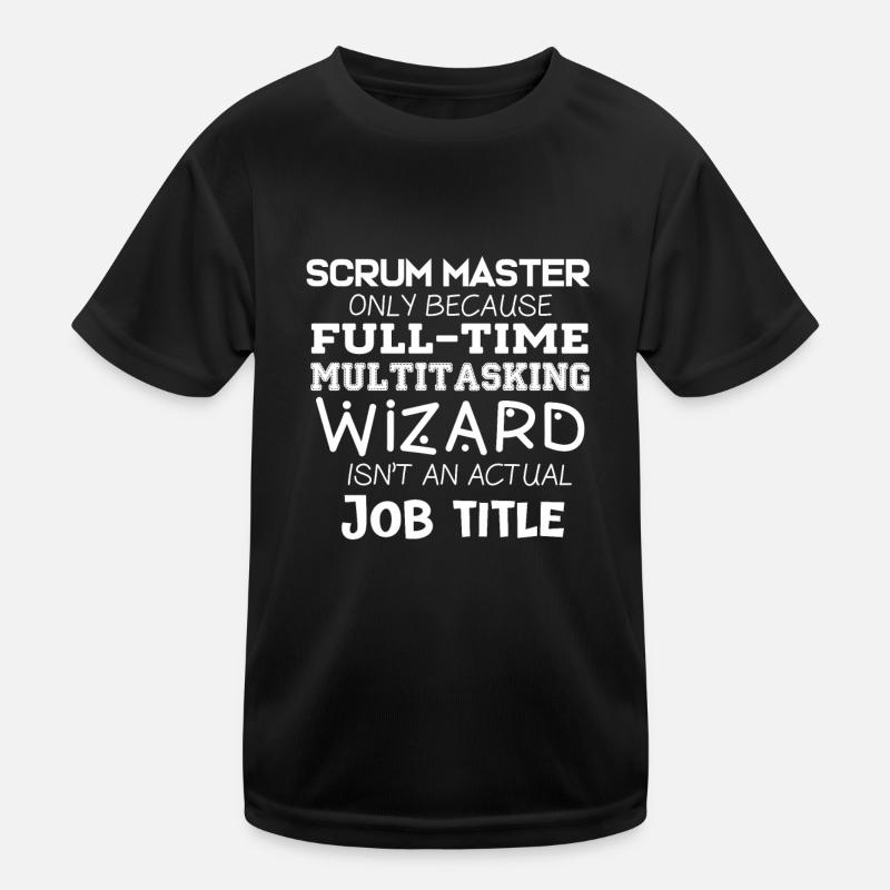 Scrum Master - Kinder Funktions-T-Shirt - Schwarz