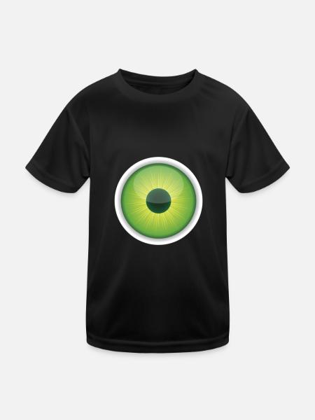 œil - T-shirt sport Enfant - noir - Devant