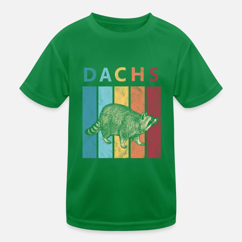 Dachs Retro Kinder Funktions-T-Shirt