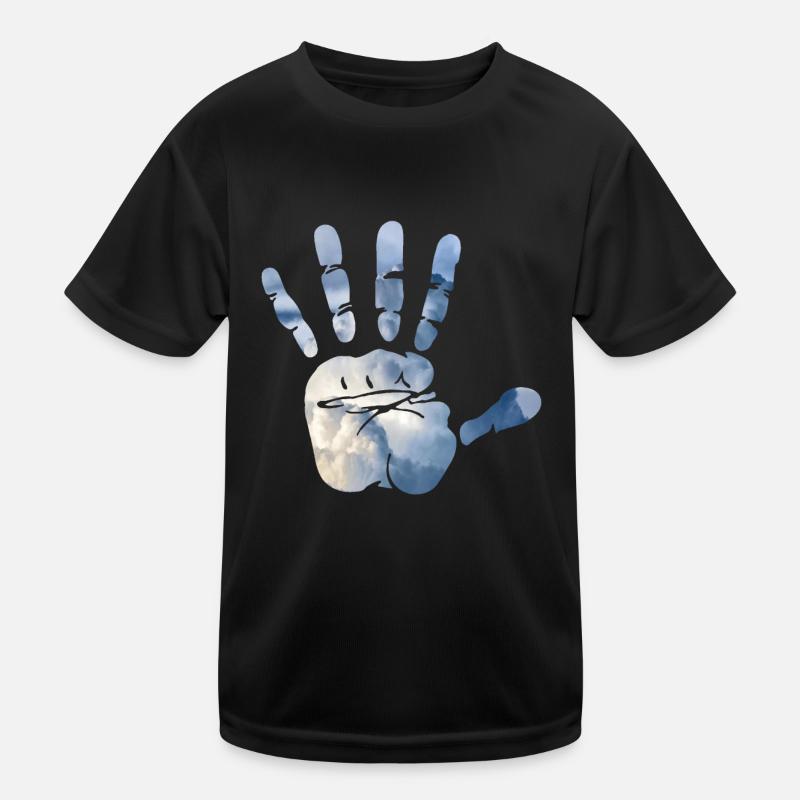 Hand Clouds - Kids Functional T-Shirt - black