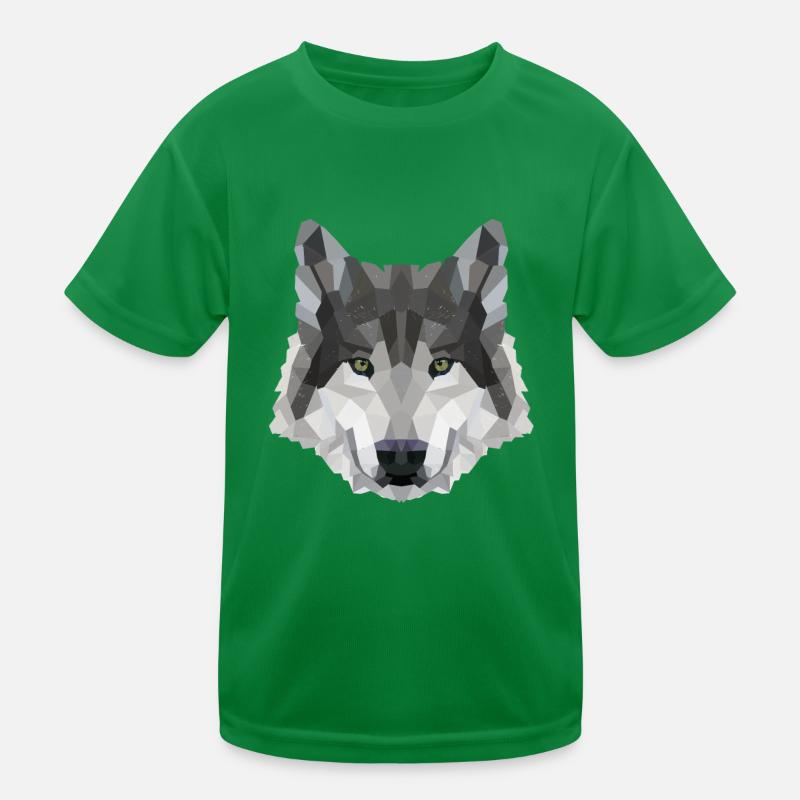 LOUP POLYGONE Husky Wolves Wildlife America T-shirt sport Enfant