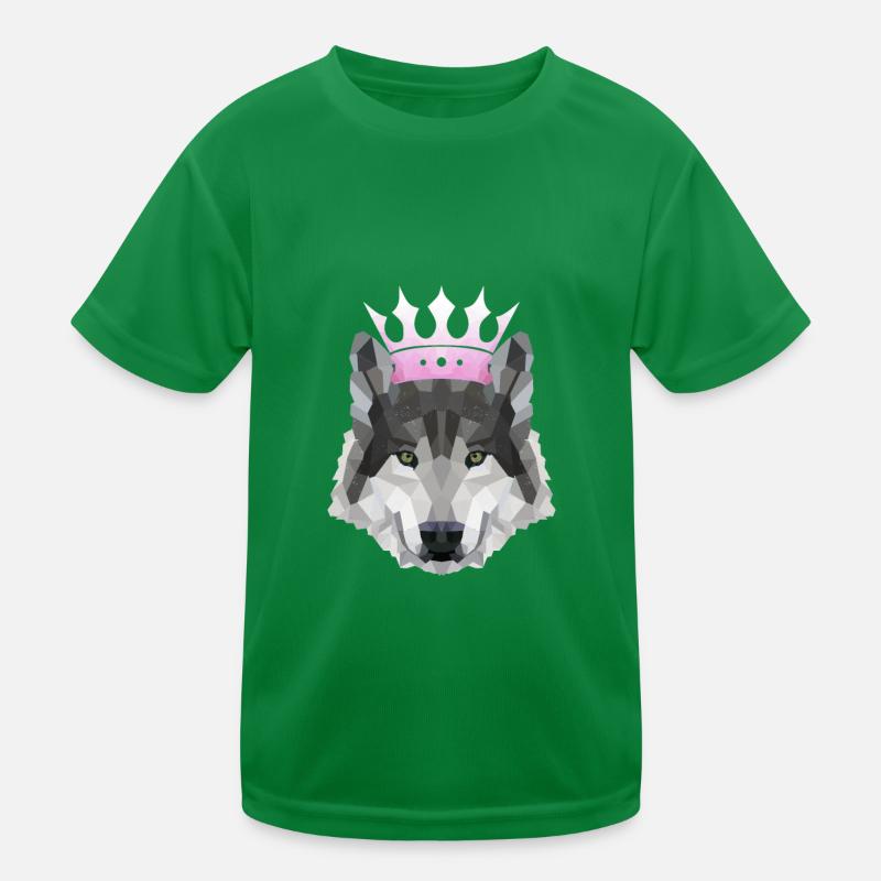 Krone POLYGON WOLF Husky Wölfe Rudel Kinder Funktions-T-Shirt
