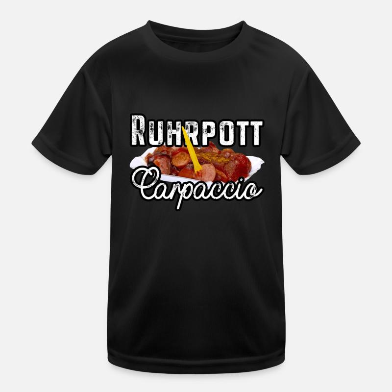 Currywurst Ruhrpott Carpaccio Bratwurst Geschenk - Kinder Funktions-T-Shirt - Schwarz