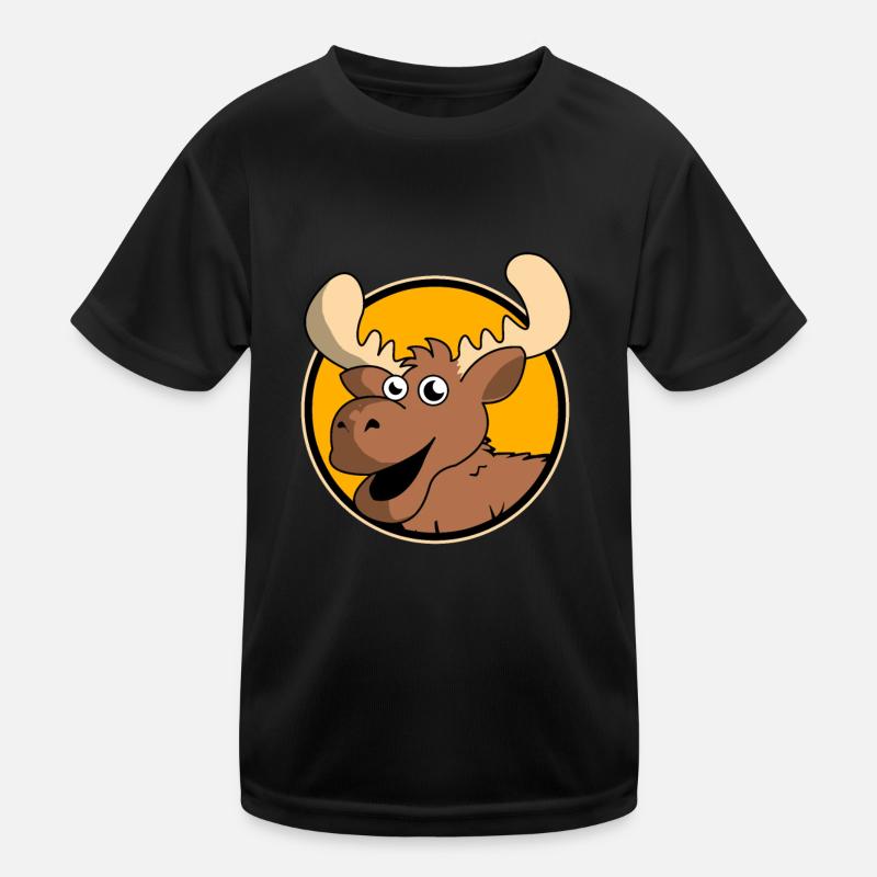 Elk Moose Deer Antler Reindeer Deer Gift Kids Functional T-Shirt
