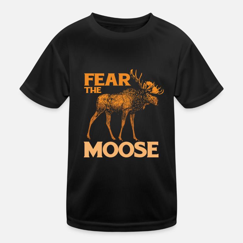 Elk Moose Deer Antler Reindeer Deer Gift Kids Functional T-Shirt