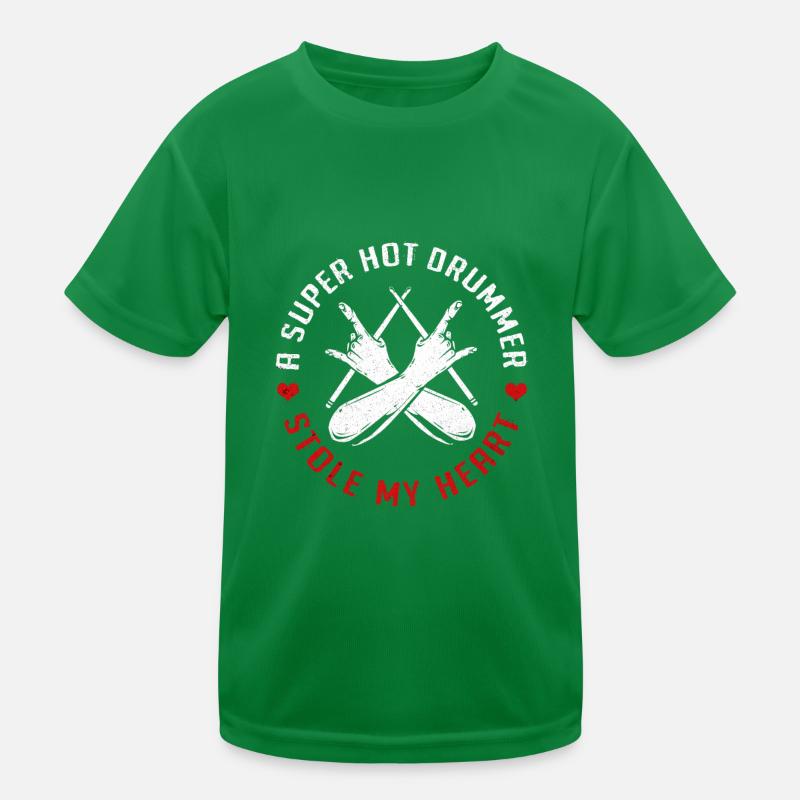Schlagzeug Kinder Funktions-T-Shirt